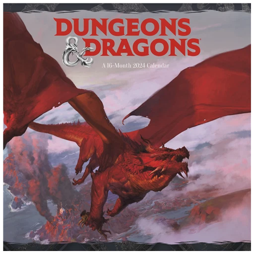 DUNGEONS ET DRAGONS Classique 2024 Calendrier Mural Tout Neuf