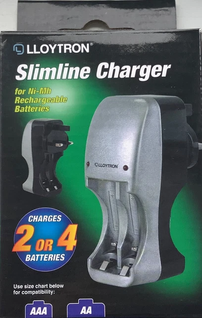 Lloytron Ultra Fast AA/AAA Smart Battery Charger For NiMH Batteries - View #3