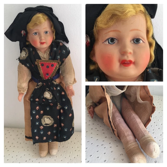 Ancienne poupée PETITCOLLIN  tête d'aigle  yeux dormeurs de 50
