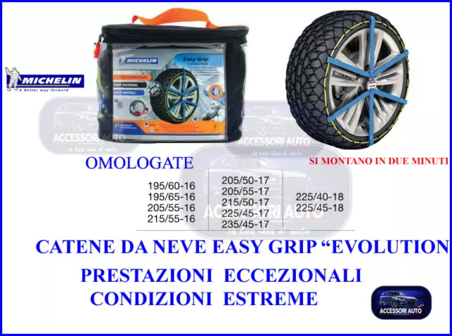 CATENE DA NEVE MICHELIN Easy Grip Evolution per FIAT 500X 225/45-18  OMOLOGATE EUR 159,90 - PicClick IT