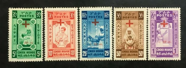 Timbre ETHIOPIE Stamp - Yvert et Tellier n°279 à 283 n** Mnh (Cyn40) Croix Rouge