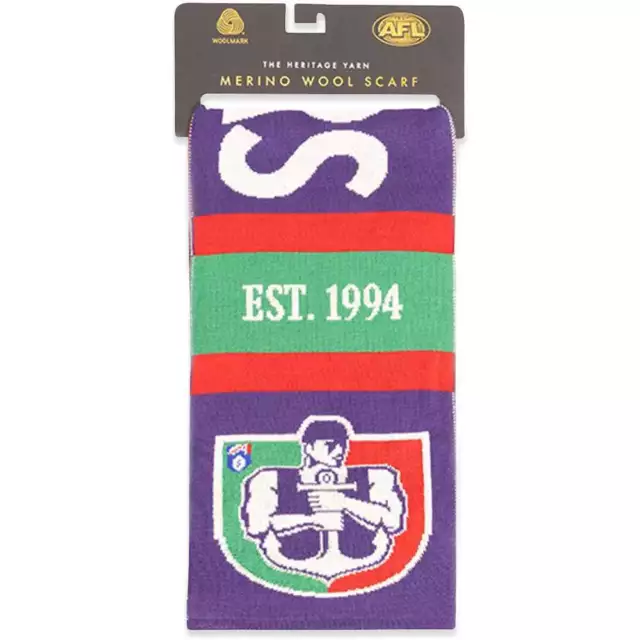 NEW Fremantle Dockers Merino Wool Throwback Scarf