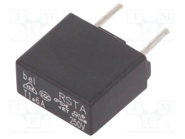Sécurité : Schmelz Fusible 1,6A 63VDC 250VAC 8,4x4x7,8mm Rsta 0697A1600-01 Sûr