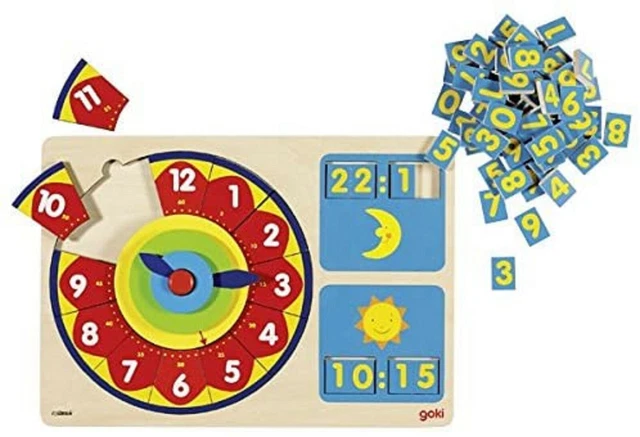 LERNUHR analog und digital Kinderuhr, Stunden Minuten Sekunden Uhrzeit lernen 