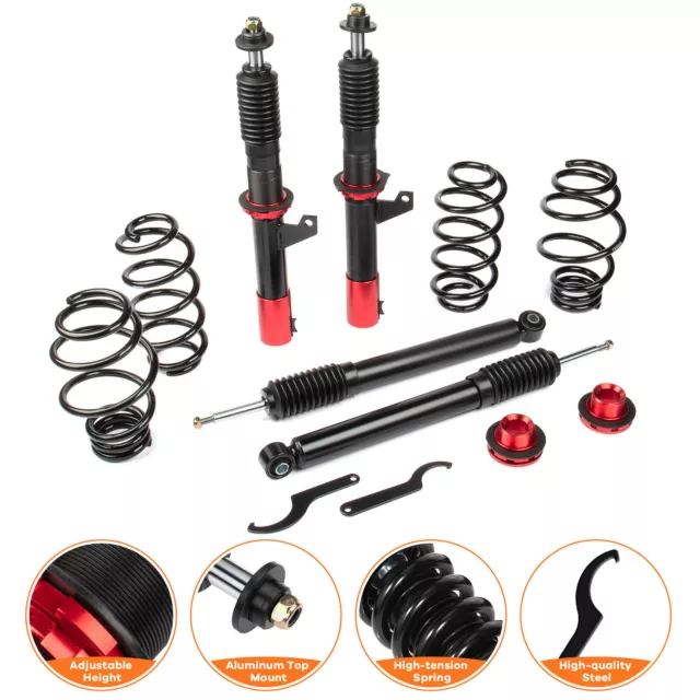 Coilovers For VW Jetta Golf GTI R MK6 Adj Height Shock Suspension Spring Kits