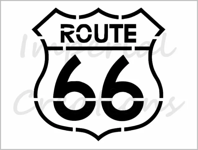 Plantilla Señal de Carretera Ruta 66 Hoja Reutilizable 8,5"" x 11"" S659