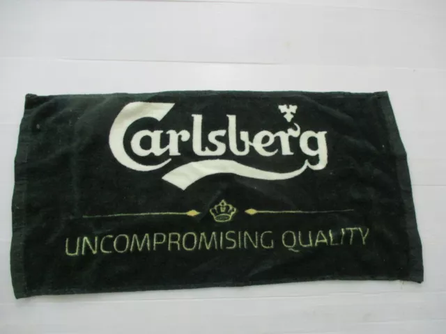 Carlsberg beer: a 100% cotton bar  towel with  logo,  Israel, 90's.