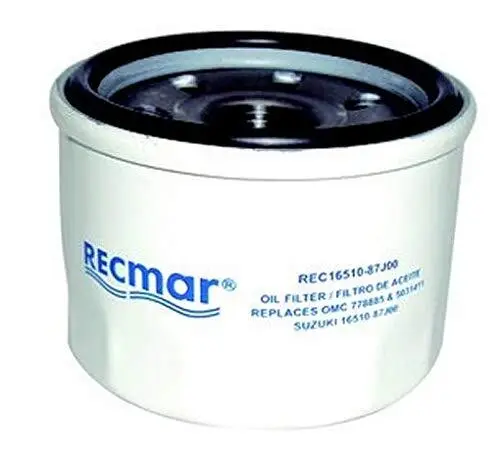 Recmar REC16510-87J00 Oil Filter for Suzuki-Johnson