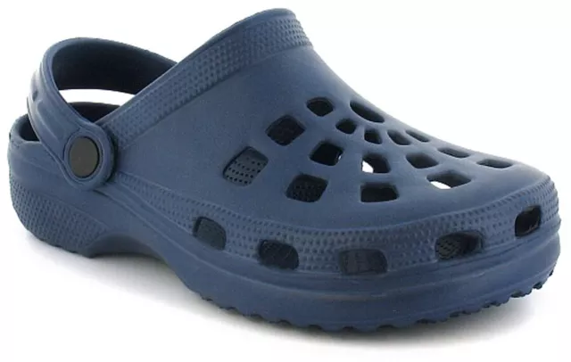 Bambini Clog Sandali da Spiaggia Pop Cinturino Sul Retro Blu Taglia UK