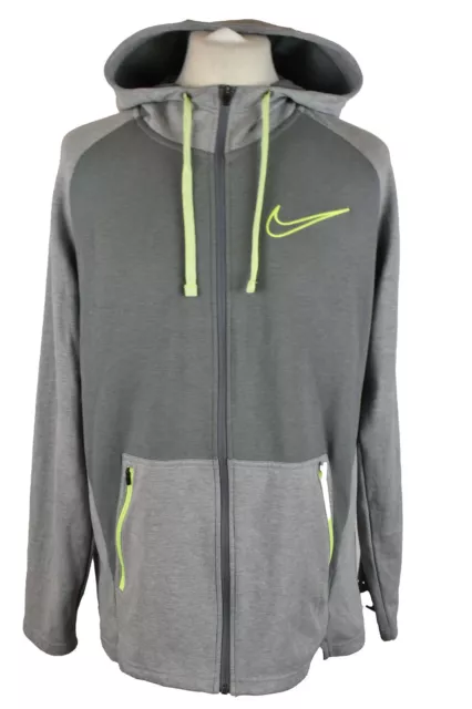 NIKE Grey Hoodie size L Mens Therma-Fit Full Zip Sportswear Outdoors Outerwear