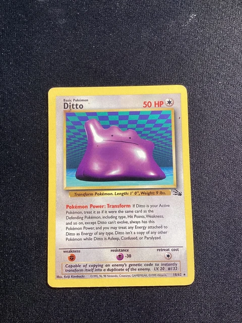 Ditto 18/62 fossile Pokémonkarte LP