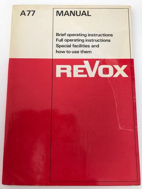 Manuale di istruzioni del giradischi a trazione diretta REVOX B795