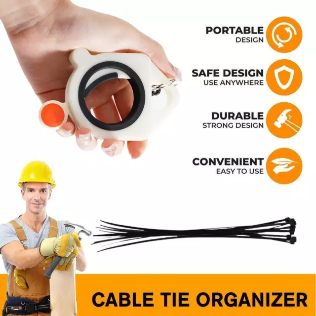 1/11Pcs Wire Zip Tie Carrier Holder Grabber Organizer W/ Keychain P1L9