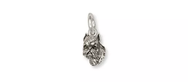 Brussels Griffon Charm Handmade Sterling Silver Dog Jewelry GF7-C