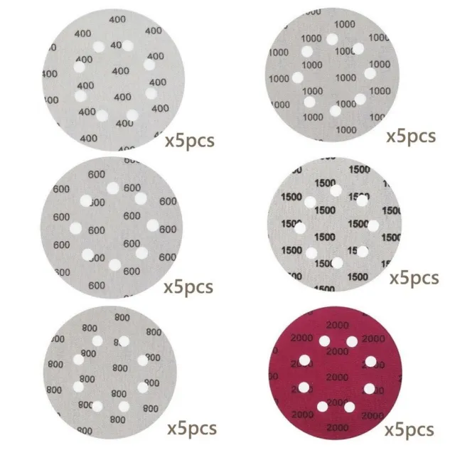 Für Lackoberflächen Sandpapier Schleifscheiben Polieren Schleifen 8 Loch