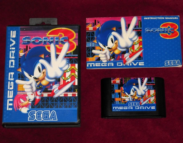 SEGA MEGA DRIVE - Sonic The Hedgehog 3! Complete Pal. Working Save Game ...