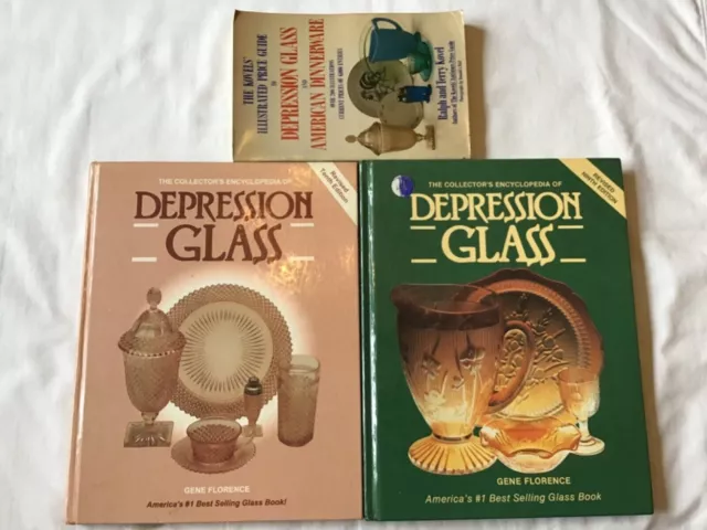 3 - Depression Glass Price Guides And Identification Books