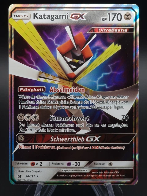 Carta Pokemon Katagami GX Estrazione Il Tosso della Tempesta 70/111