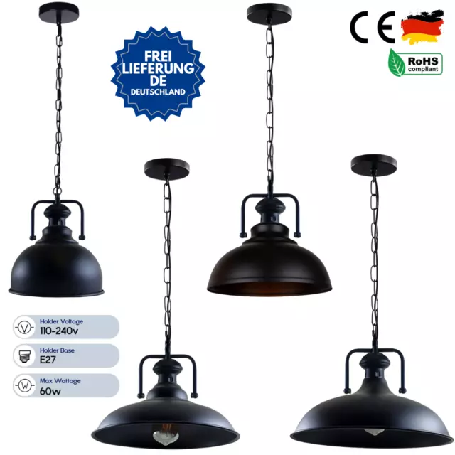 E27 Retro Deckenlampe Licht Vintage Pendelleuchte Hängelampe Industriedesign