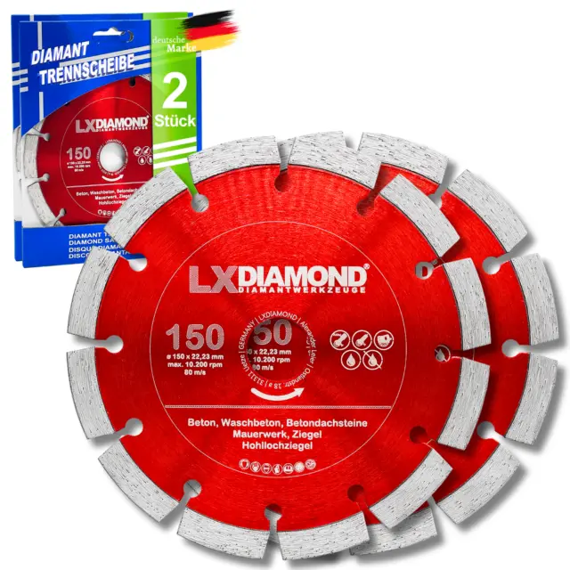 LXDIAMOND Diamant-Trennscheibe 150mm Beton passen für SPIT D88E D90 Schlitzfräse