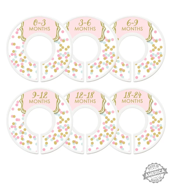 Modish Labels Baby Clothes Size Dividers, Baby Closet Organizers, Size Dividers,