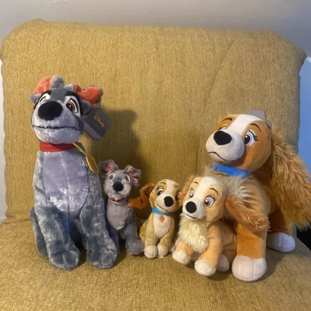 Disney Lady And The Tramp Soft Plush Toys Bundle