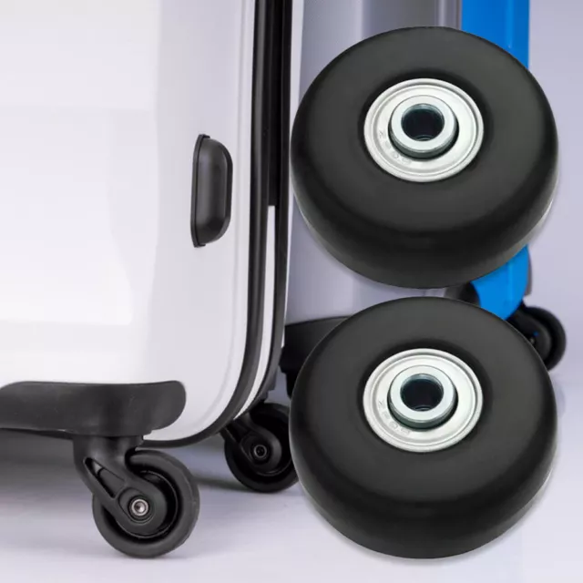 E# 1 Pair Suitcase Repair Caster Black Mute Swivel Caster Wheel Deluxe Repair To