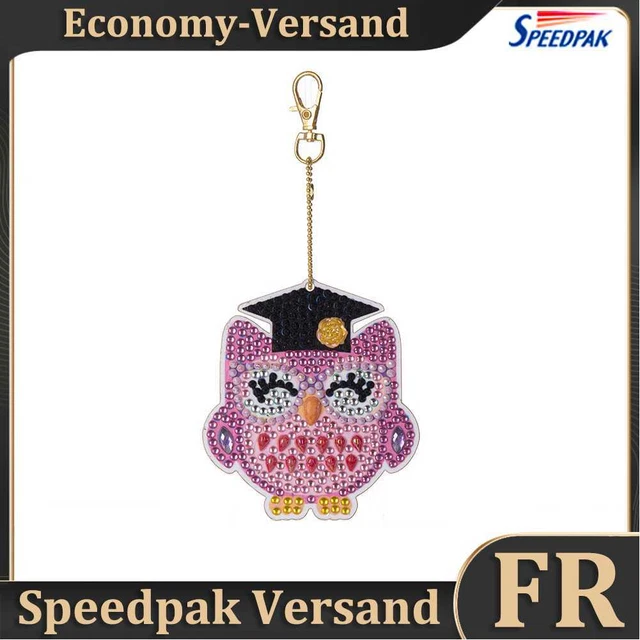 Cartoon Diamond Painting Keychain DIY Luminous Key Ring Pendant (DSK044) Hot