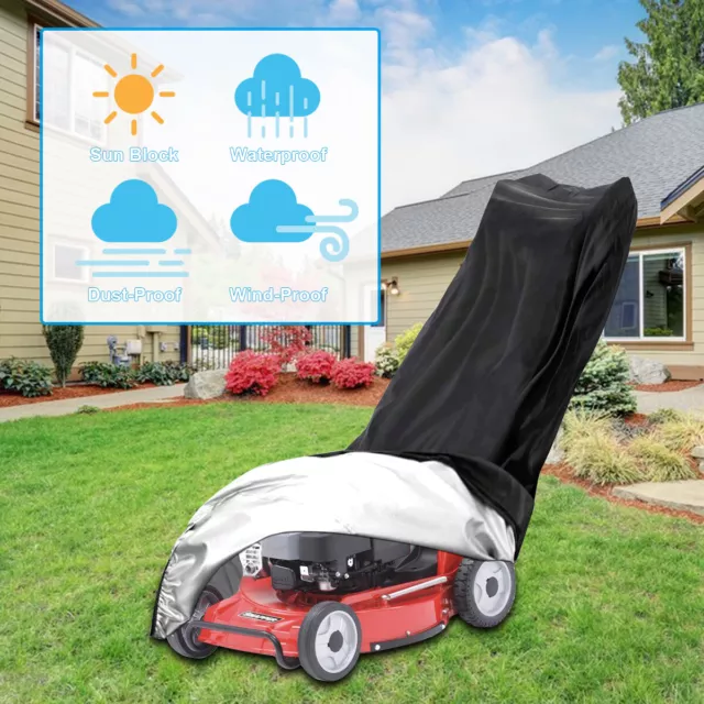 Lawn Mower Cover Waterproof Heavy Duty Lawnmower Outdoor Garden UV Protection UK