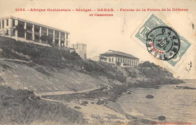 Cpa Senegal Dakar Falaise De La Pointe De La Defense Et Casernes