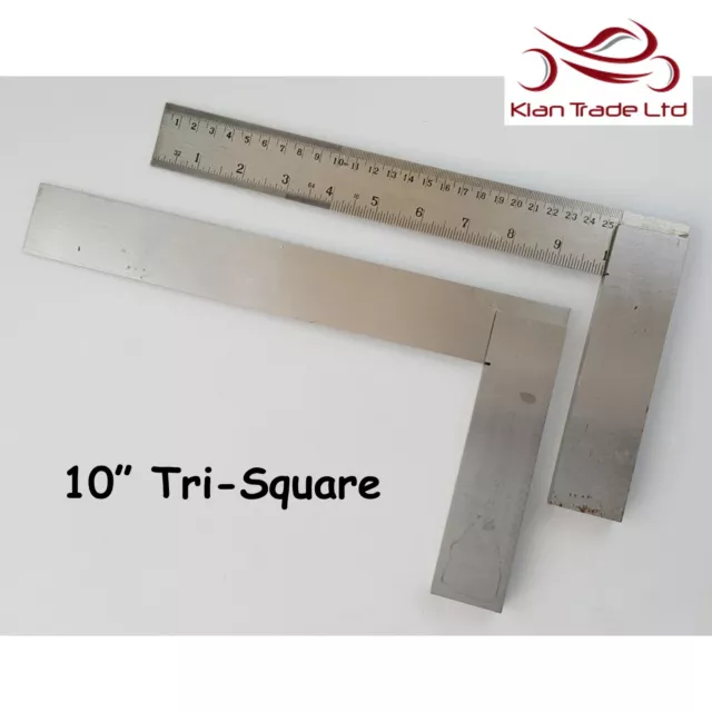 Tri Square 10 "pulgadas 250mm Graduado marcado Prueba Herramienta de carpintería de madera de alta calidad