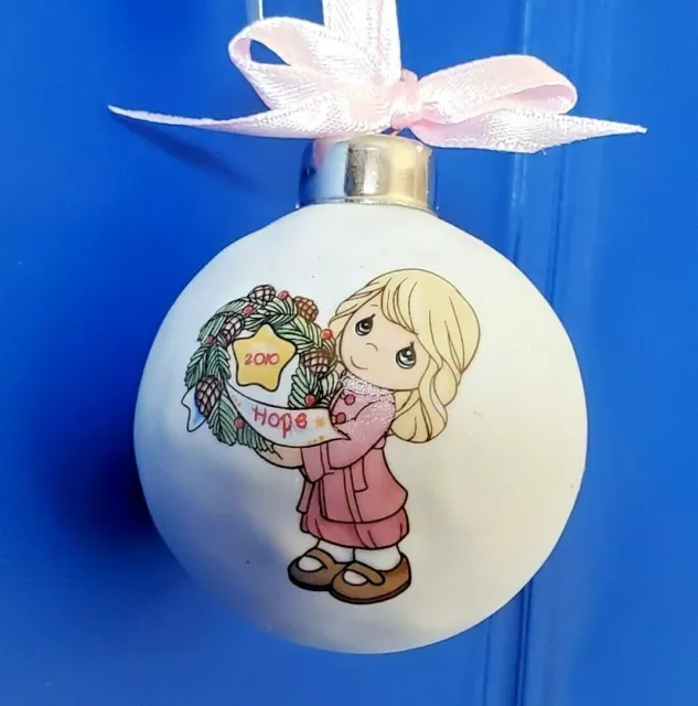 Christmas: Precious Moments Ball ORNAMENT "MY HOPE IS IN YOU" Girl Hope 2010 NEW