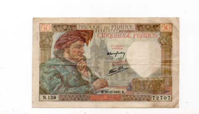Billet France 50 Francs 1941