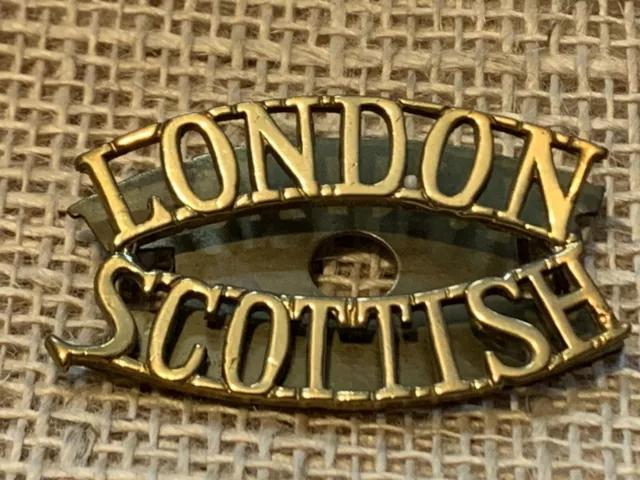 London Scottish Shoulder Title Post 1915 WW1 ANTIQUE 3