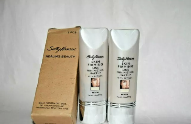 2x NIB Sally Hansen skin firming line minimizing makeup w/ retinol - Beach