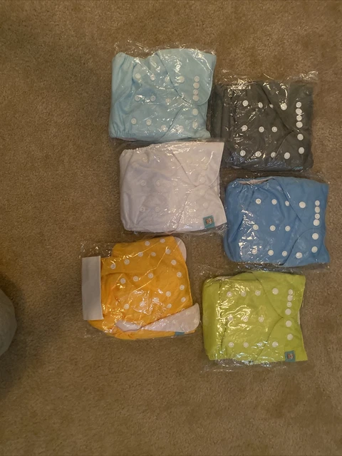 ALVABABY Baby Cloth Diapers Adjustable Washable Reusable 6 pack with 12 inserts