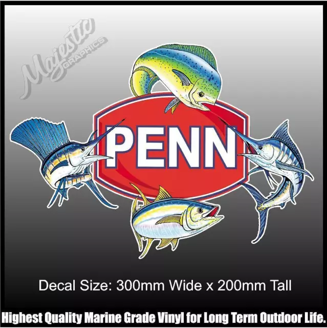 PENN - 4 FISH - 300mm x 200mm - BOAT CAR DECAL