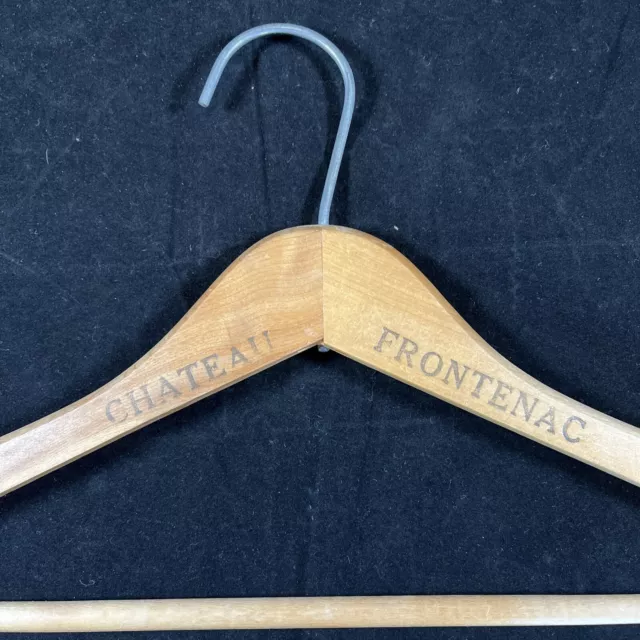 Vintage Chateau Frontenac Coat Hanger Solid Wood 18"