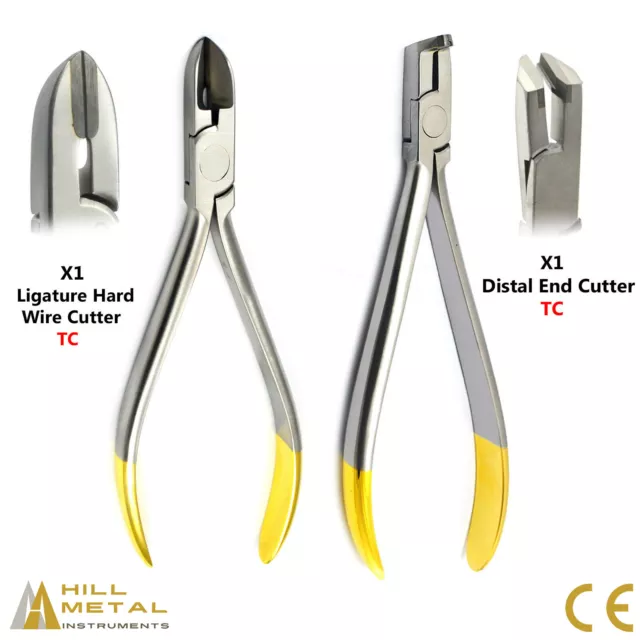 Dental Orthodontic Ligature Wire Cutter Distal End Cutter TC Ortho Pliers Set