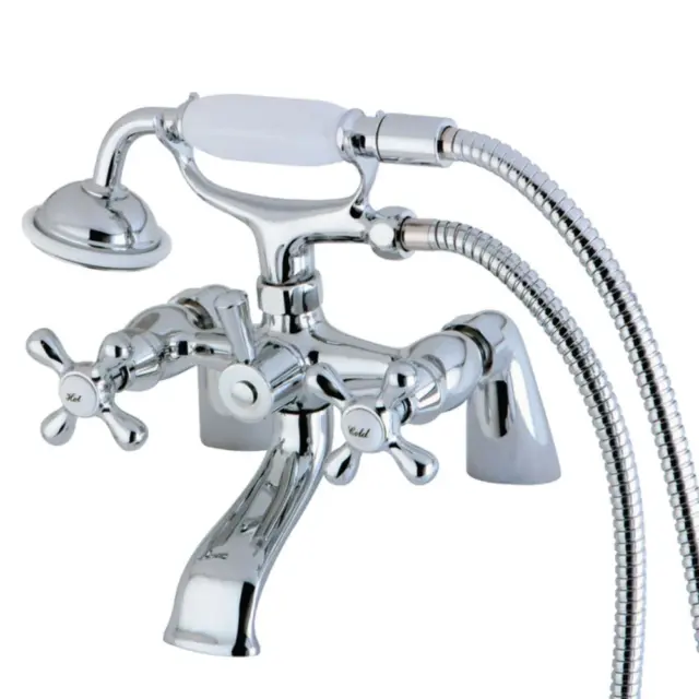 Kingston Brass Kingston Deck Mounted Clawfoot Tub Filler with Built-In Diverter