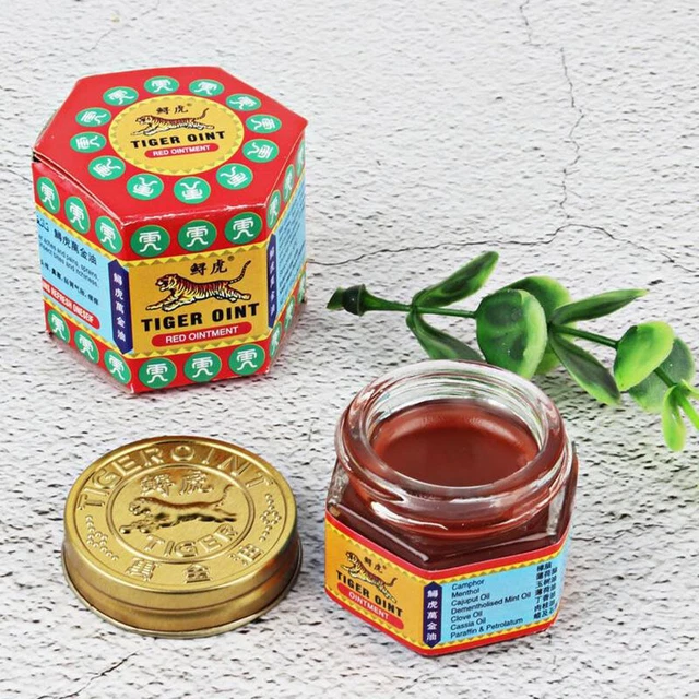 Ungüento rojo blanco bálsamo de tigre para dolor de cabeza dolor de muelas dolor de estómago analgésico ql