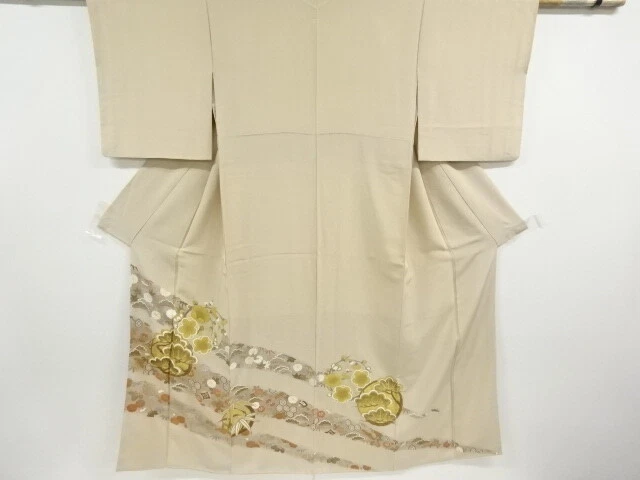 6490383: Japanese Kimono / Vintage Iro-Tomesode / Kinsai / Embroidery / Shochiku