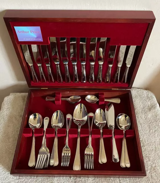 Stunning Arthur Price International 56 Piece Canteen of Cutlery For 6 Mint Cond
