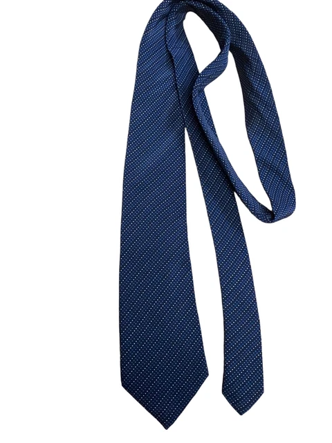 Cravate Vintage Lanvin - Laine Mohair Et Alpaga Motif Géométrique - Sans Noeud