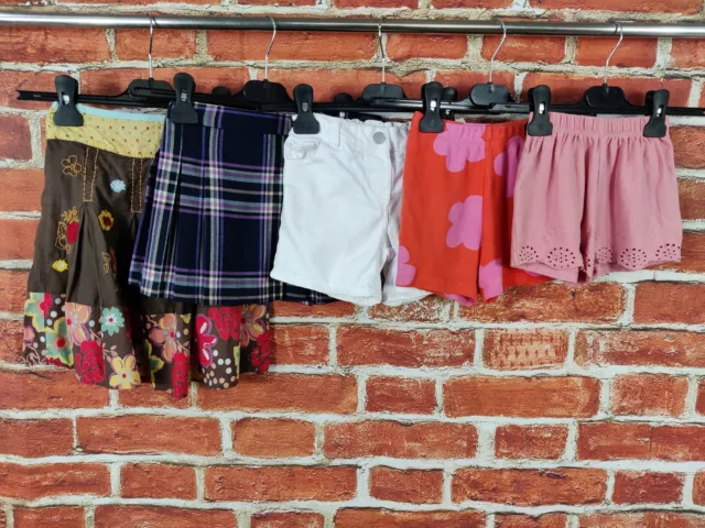 Girls Bundle Age 2-3 Years 100% Next Skirt Shorts Denim Summer Pleat Check 98Cm