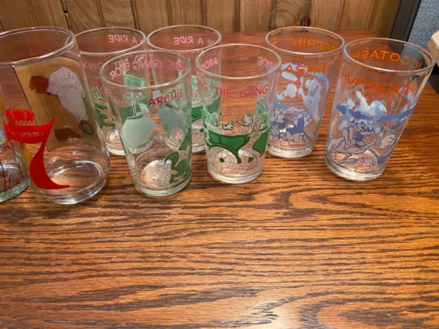 Welches Flintstones and Archie Jelly Glasses- Seagram's 7 Glasses 2