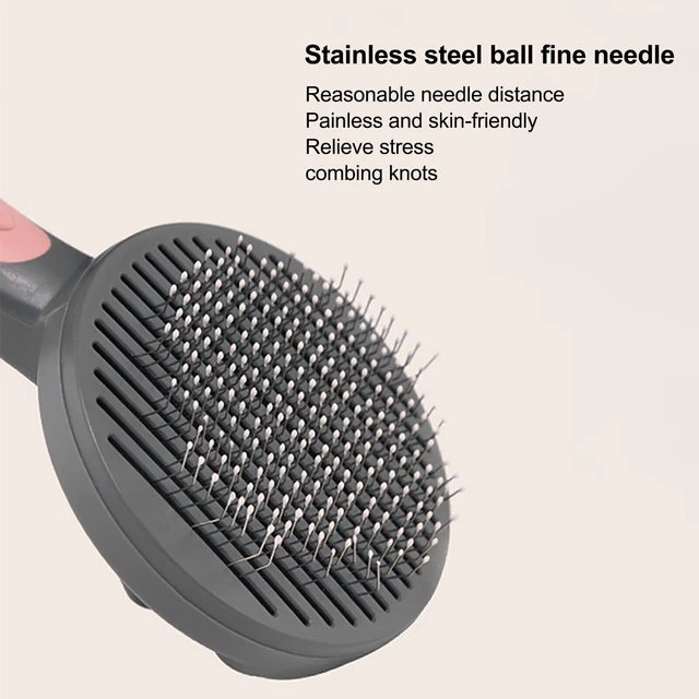 Pet Hair Remover Dog Cat Comb Grooming Massage Deshedding Self Cleaning Brush 11