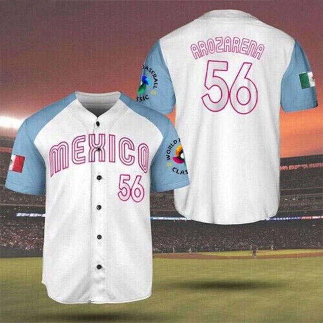 FAN MADE RANDY Arozarena 56 Player Mexico 2023 World Baseball Jersey
