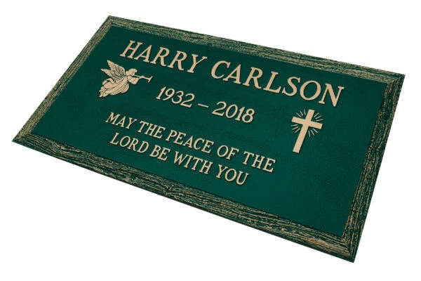 Bronze Cemetery Plaque, Grave Marker