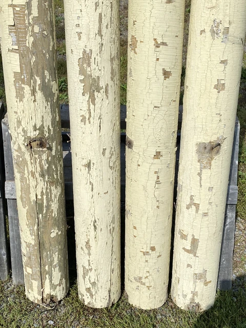4 Antique C.1910 Wood Columns, Hollow, 92"H ~ Salvaged Portland, ME 5